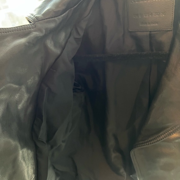 All saints leather jacket - size 4 - worn once - Picture 6 of 6